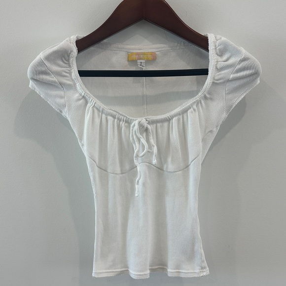 Urban Outfitters Tops - Urban Outfitters White Ruched Blouse